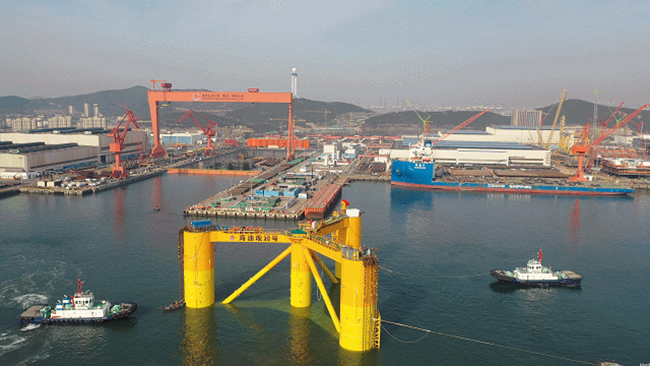 全球首座“双百”海上风电平台管桩钢全部湘钢造 全球首座“双百”海上风电平台管桩钢全部湘钢造