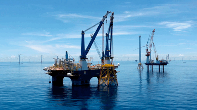 全球首台“导管架风机 网箱”风渔融合一体化装备顺利完成海上安装 全球首台“导管架风机 网箱”风渔融合一体化装备顺利完成海上安装