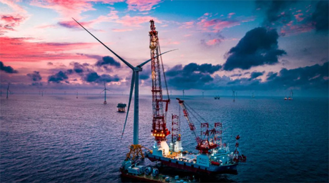 百万千瓦级海上风电项目,首台14MW风机吊装! 百万千瓦级海上风电项目,首台14MW风机吊装!