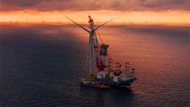 百万千瓦级海上风电项目,首台14MW风机吊装! 百万千瓦级海上风电项目,首台14MW风机吊装!