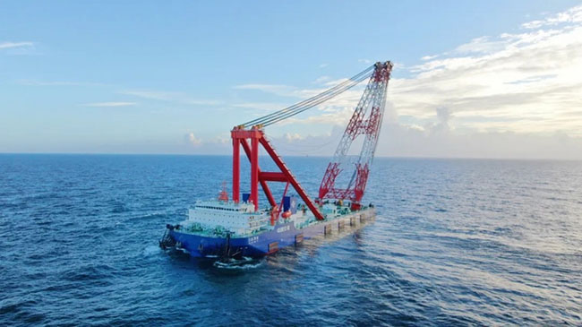 中交三航投建!5000吨海上风电船试航成功 中交三航投建!5000吨海上风电船试航成功