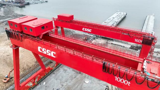 中船科技象山大型海上风电装备产业园配套码头建成 中船科技象山大型海上风电装备产业园配套码头建成