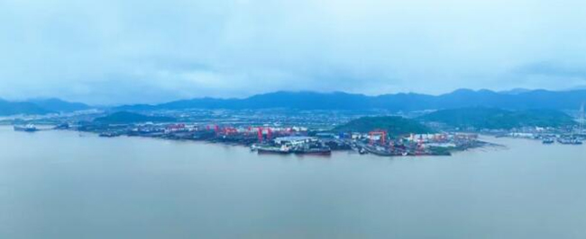 中船科技象山大型海上风电装备产业园配套码头建成 中船科技象山大型海上风电装备产业园配套码头建成