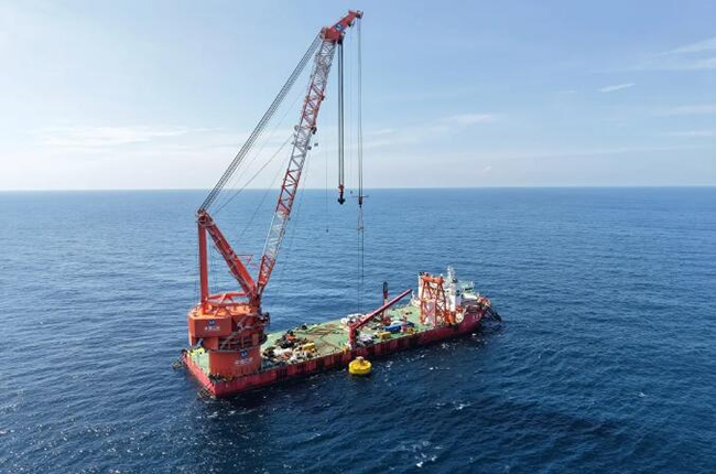 阳江漂浮式海上风电项目完成全部吸力锚沉贯施工 阳江漂浮式海上风电项目完成全部吸力锚沉贯施工