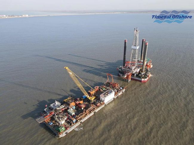 冀东油田(新建导管架和海上简易生产平台的安装)项目进展顺利 冀东油田(新建导管架和海上简易生产平台的安装)项目进展顺利